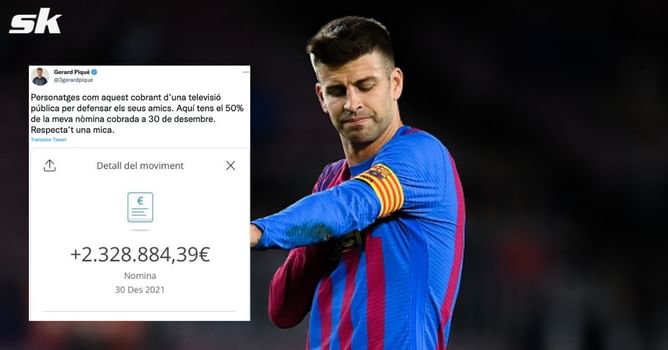 "Have a little respect for yourself" - Barcelona star Gerard Pique publishes bank statement on Twitter to clarify his salary
