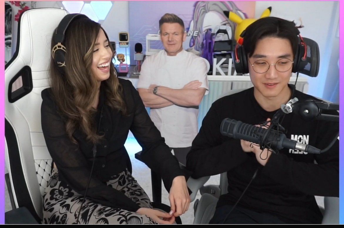 Pokimane requests fans not to ask her about Kevin (Image via Pokimane on Twitch)