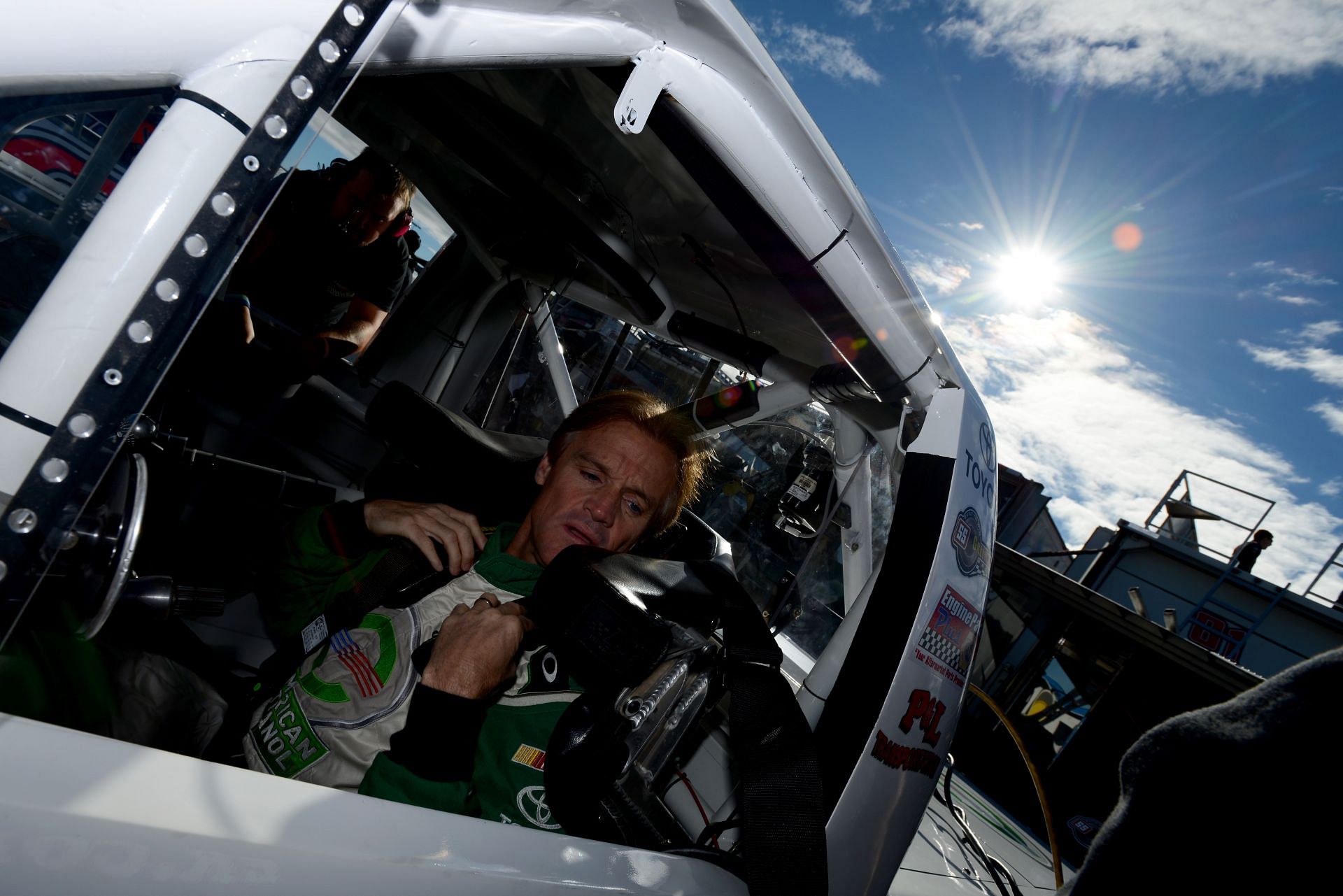 Kenny Wallace in his Toyota Tundra.