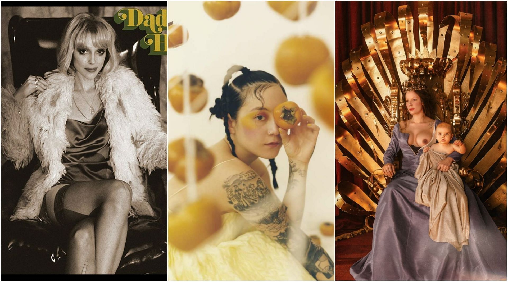 With the 2022 Grammys around the corner, the Alternative Music Album category is a hotly-contested one. (Images via Instagram: @st_vincent, @jbrekkie, @iamhalsey)