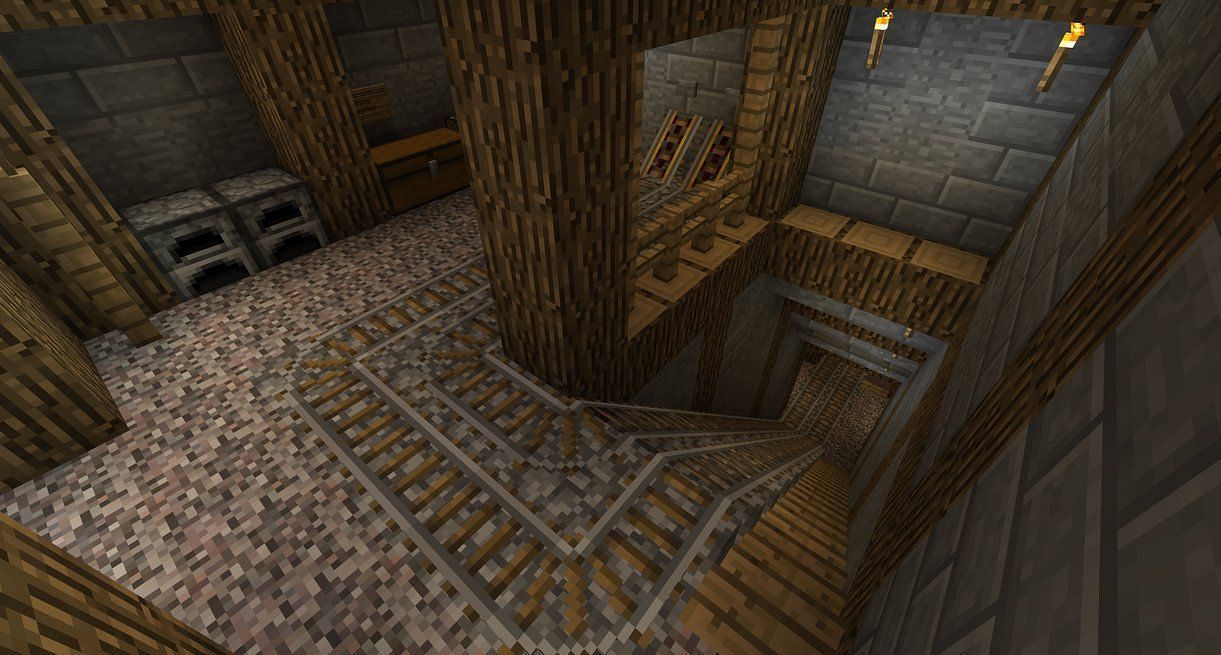 Better access to a player&#039;s mine means fewer unnecessary trips back home (Image via Mojang)