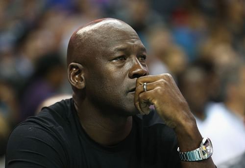 Michael Jordan at a Charlotte Hornets game Michael Jordan hearing on the Charlotte Hornets