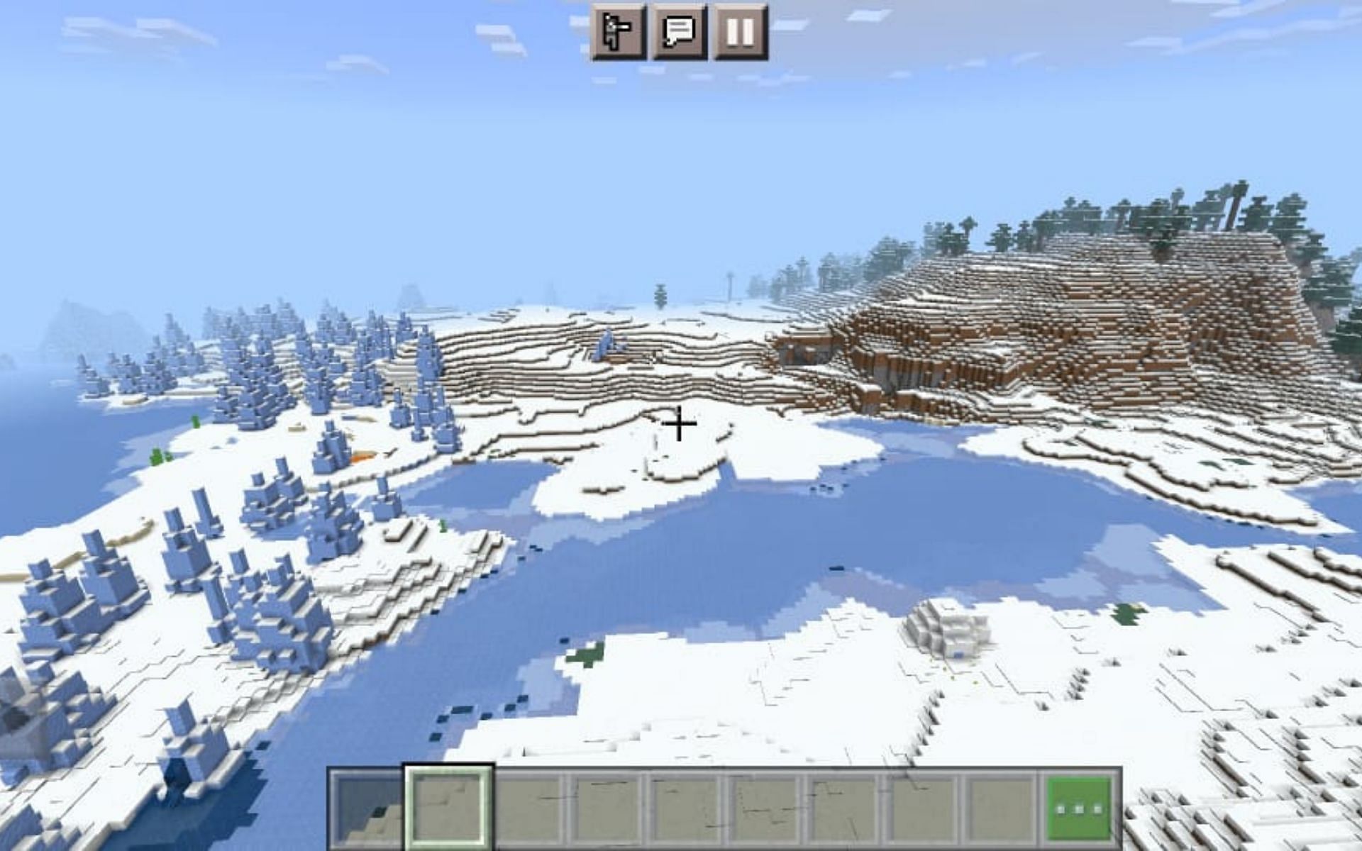 Biome Snow الخلابة (الصورة من Minecraft)
