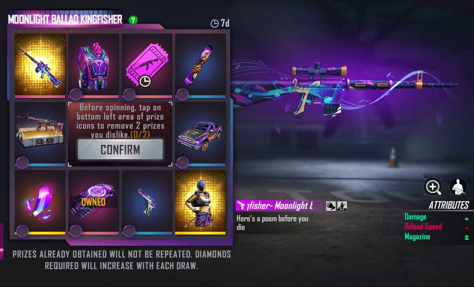 The rewards that are up for grabs (Image via Free Fire)