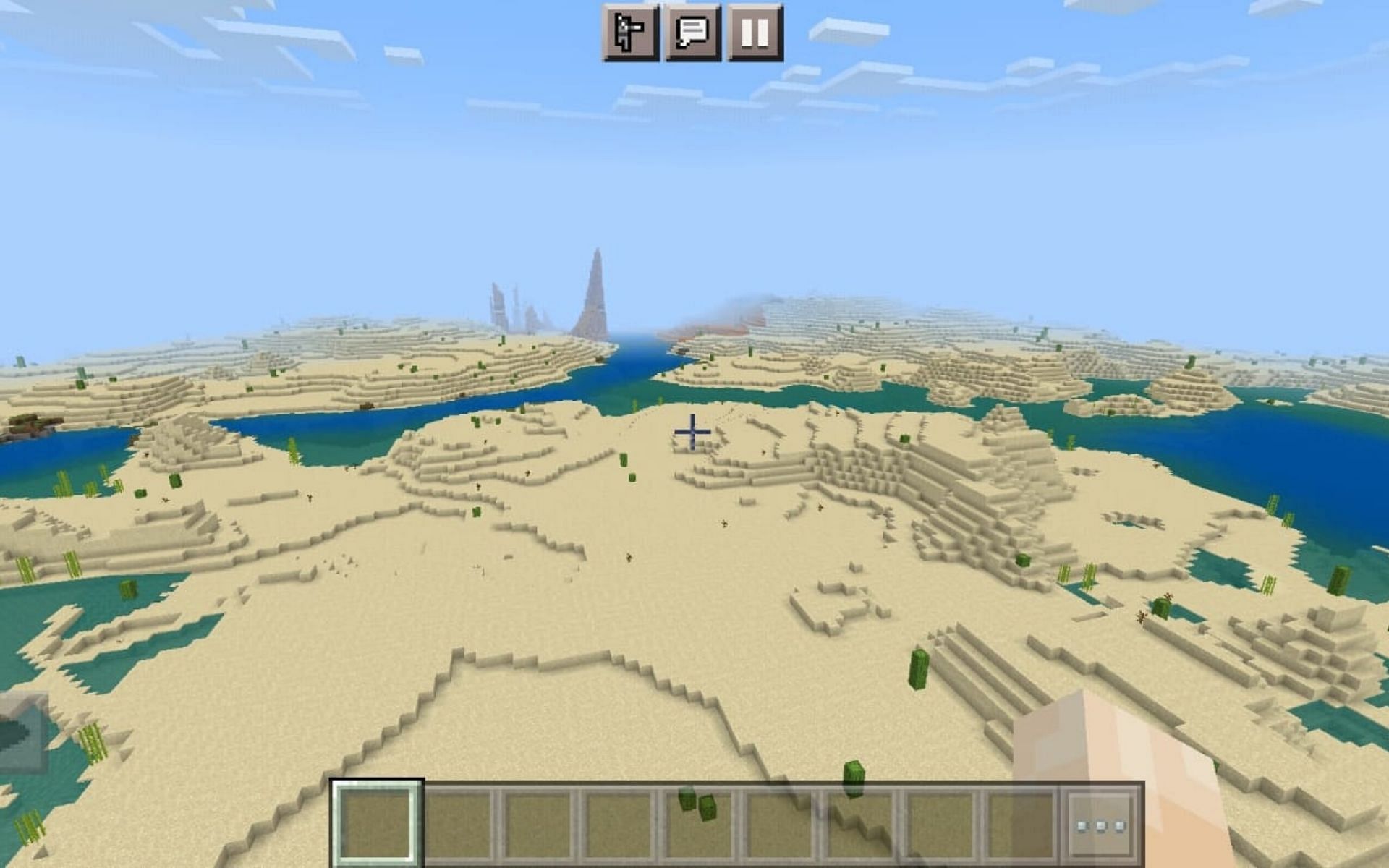 An endless desert biome (Image via Minecraft)