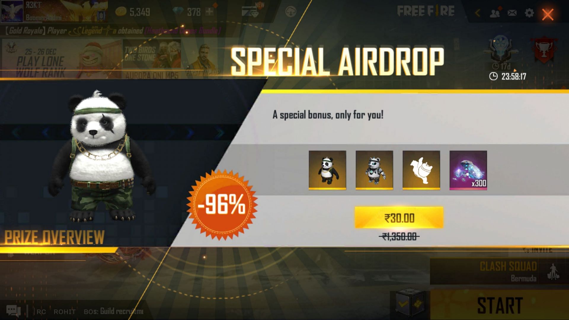 Special Airdrop gives gamers a better deal (Image via Garena)