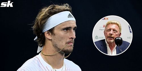 Alexander Zverev (L) and Boris Becker (R)