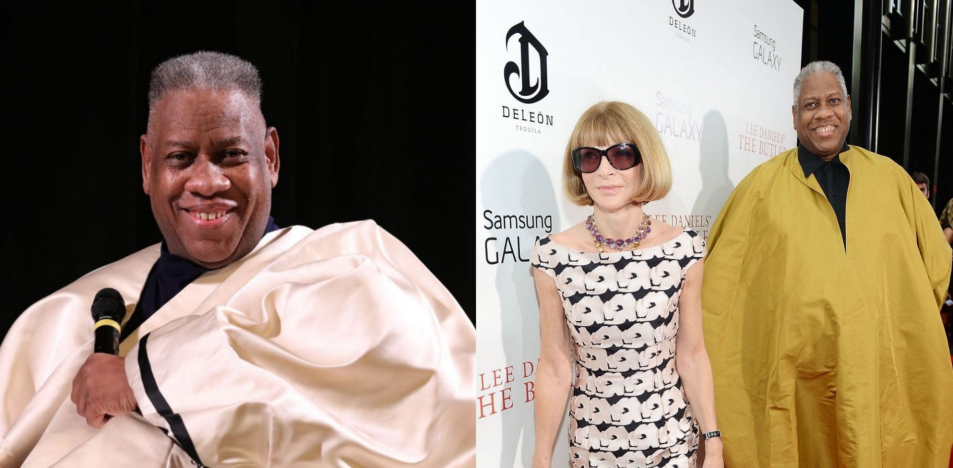 Vogue editor-at-large and Anna Wintour&#039;s longtime friend Andre Leon Talley passed away due to an &quot;unknown illness&quot; (Image via Cindy Ord/Getty Images and Larry Busacca/Getty Images)