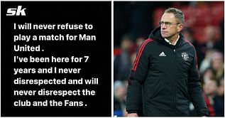 “Will never disrespect the club and the fans” - Manchester United star hits back at Rangnick’s claims that he refused to take part in Aston Villa game