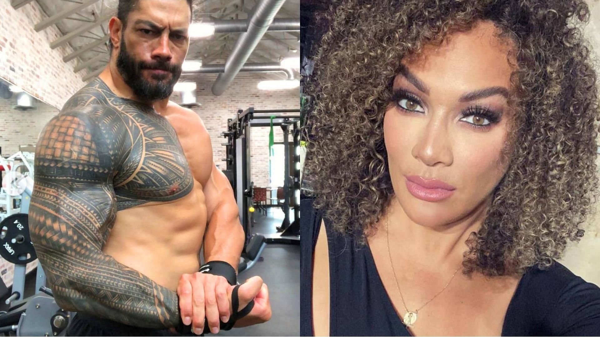 Roman Reigns (left) and Nia Jax (right)