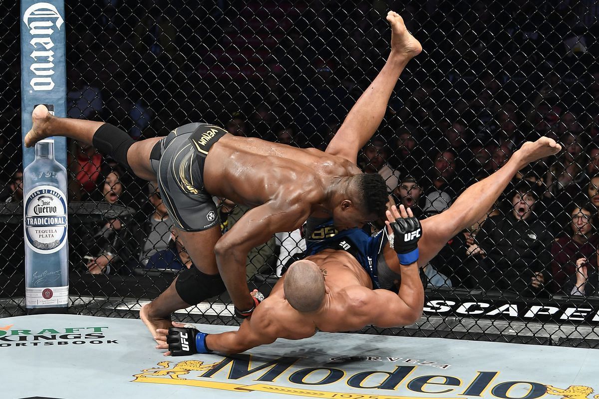 Francis Ngannou surprised everyone by wrestling his way to victory over Ciryl Gane