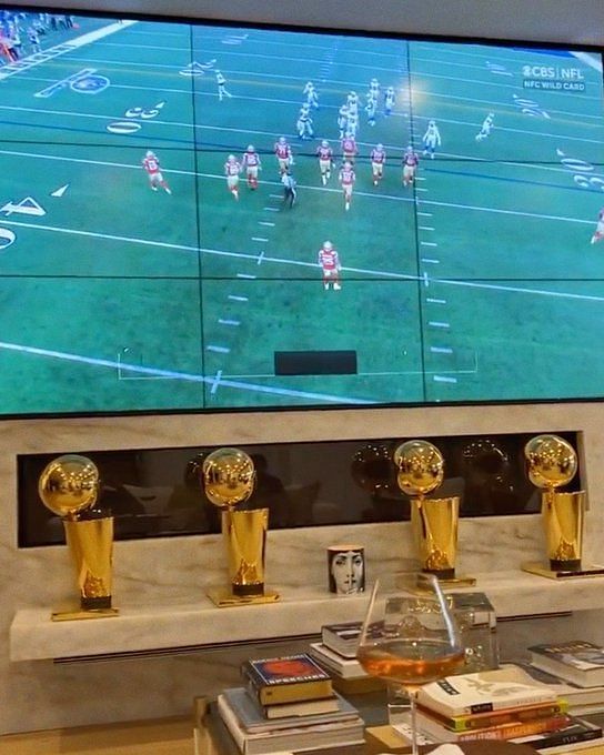 Watch: LeBron James enjoys NFL playoffs action with a glass of wine