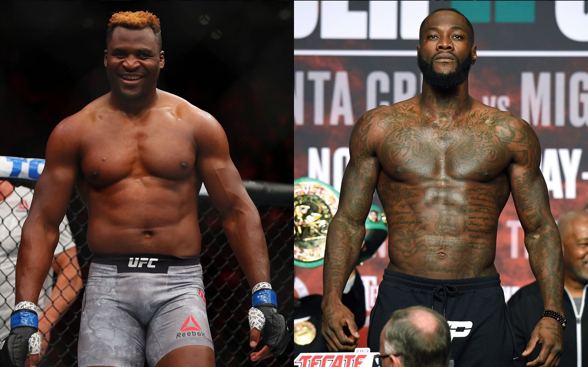Combat Sports superstars Francis Ngannou (left) and Deontay Wilder (right)