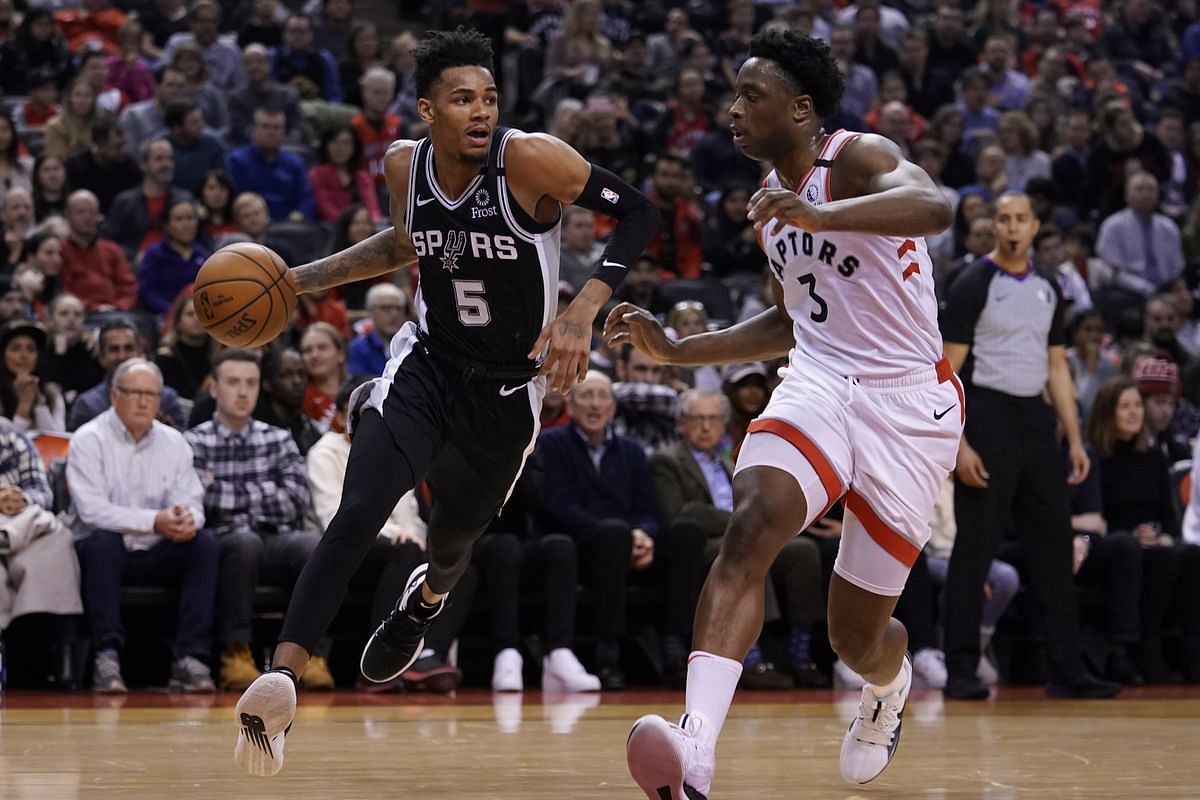 The Spurs, without Dejounte Murray, were blown away by the Toronto Raptors. [Photo: Pounding the Rock]