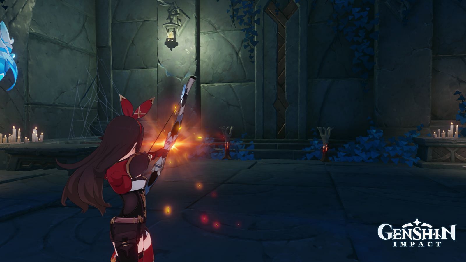 Players will need to light two torches to access Hyperion&#039;s Dirge (Image via Genshin Impact)