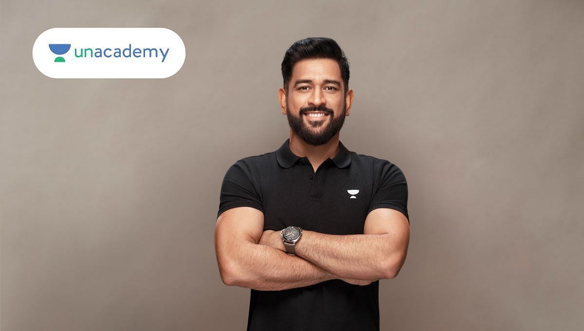 Unacademy has released a new ad titled Lesson No. 7 featuring MS Dhoni (Source: Twitter - Unacademy)