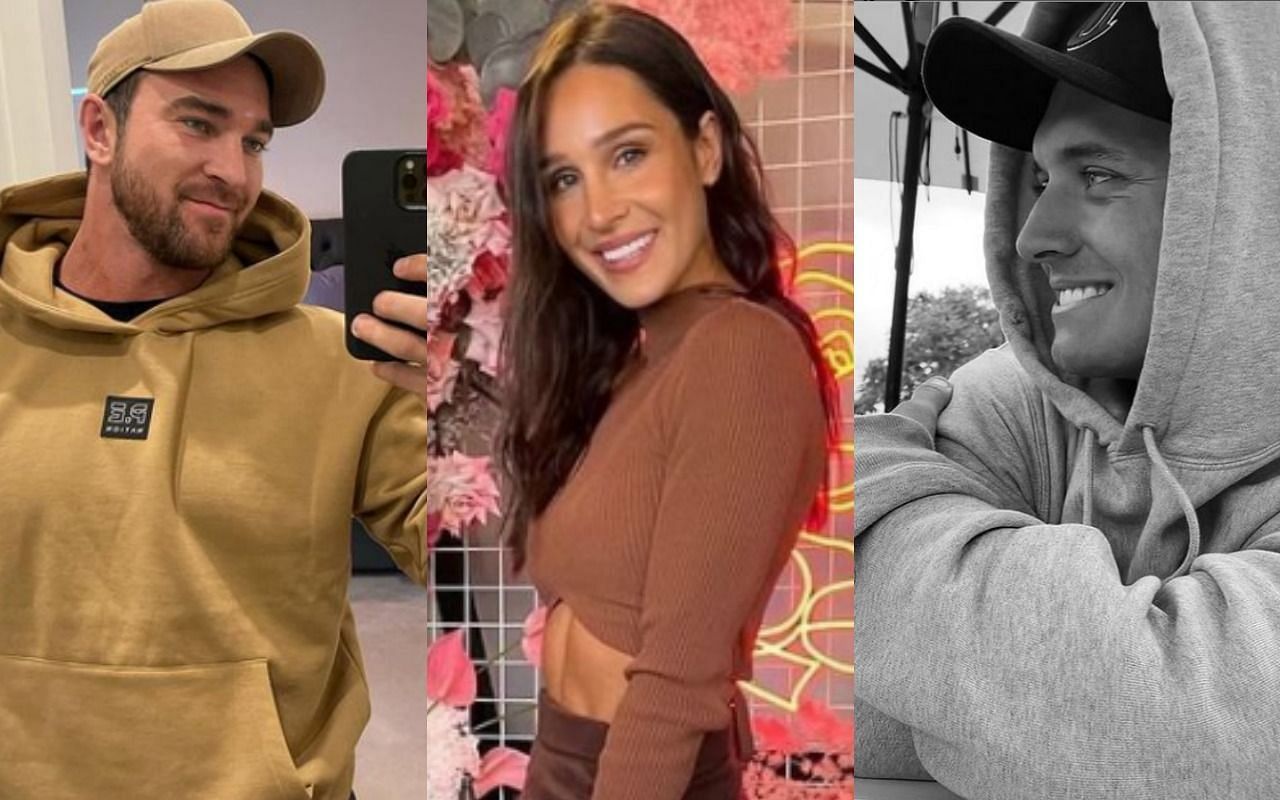 Kayla Itsines announces relationship with Jae Woodroffe following split from Tobi Pearce (Image via kalya_itsines, tobi_pearce, jaewoodroffe/Instagram)