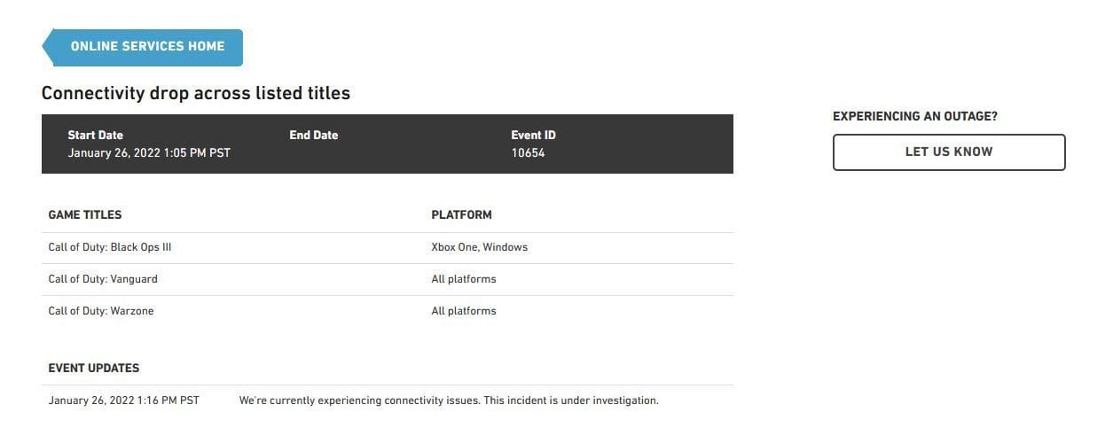 Are Call of Duty Vanguard and Warzone servers down? How to check