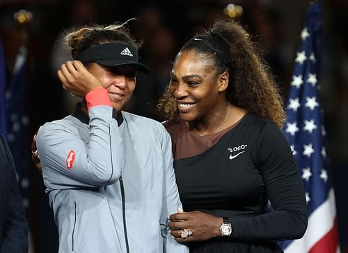 Naomi Osaka and Serena Williams at the 2018 US Open