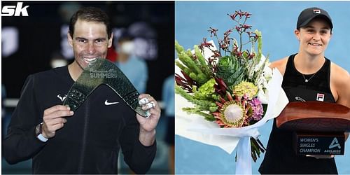 Rafael Nadal and Ashleigh Barty.