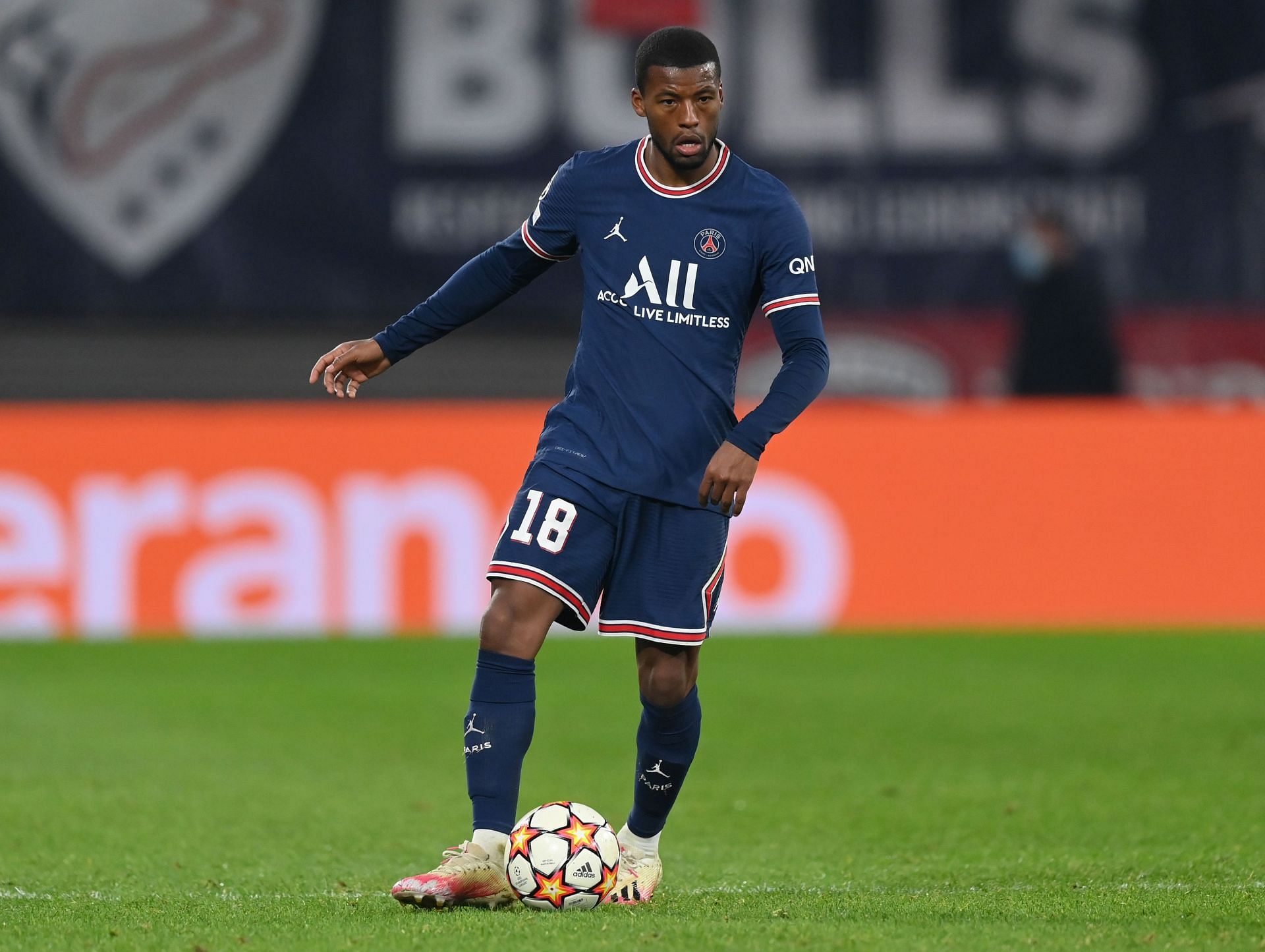 Georginio Wijnaldum in action for Paris Saint-Germain.