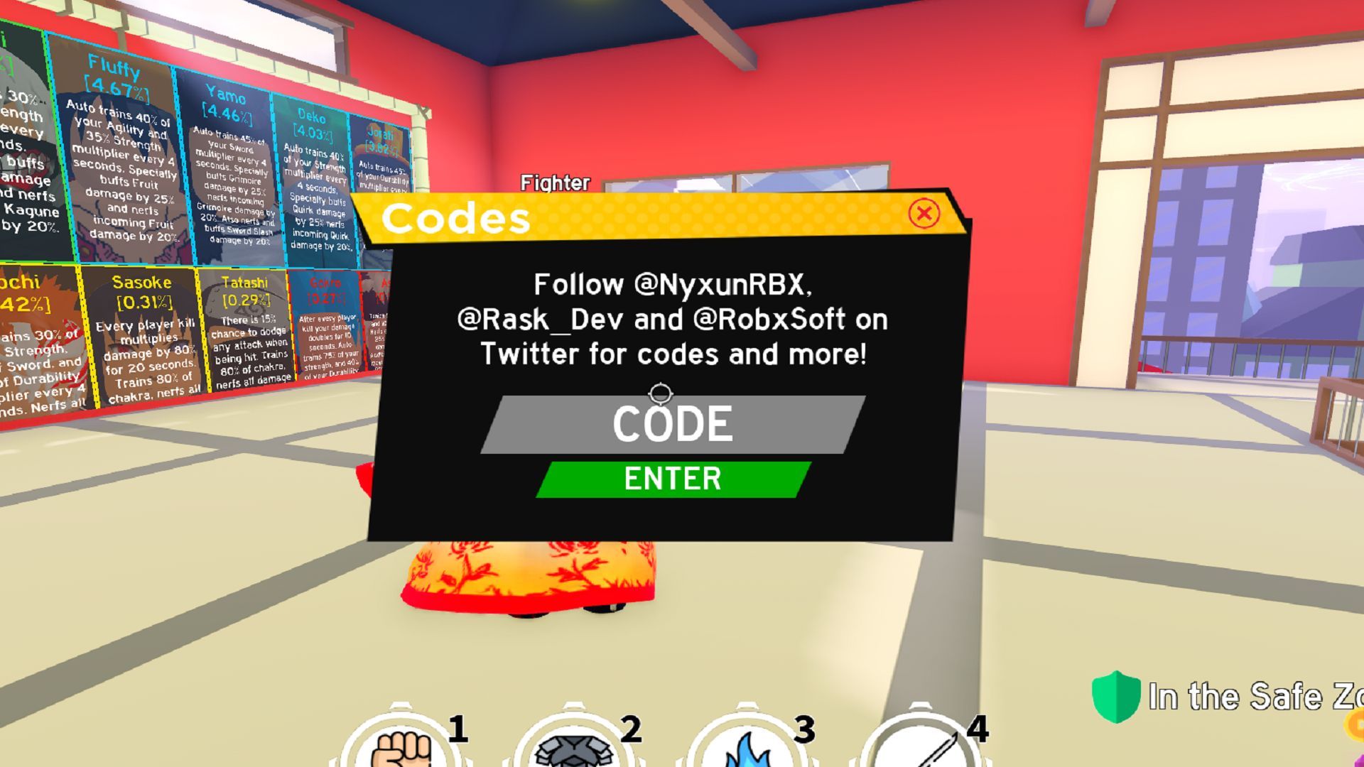 ALL CODES In Anime Fighting Simulator Roblox