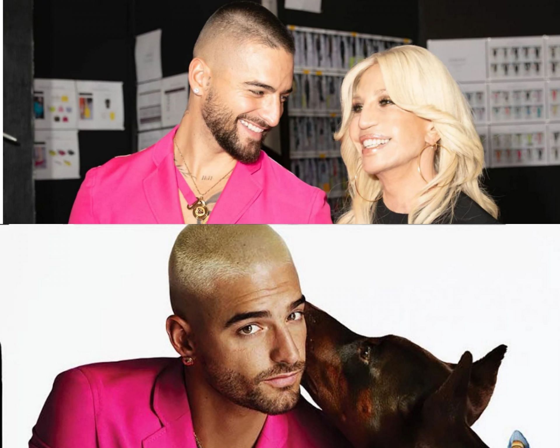Fortune explored as Maluma leads Versace&#039;s SS2022 campaign with dog Buda (image via Sportskeeda)