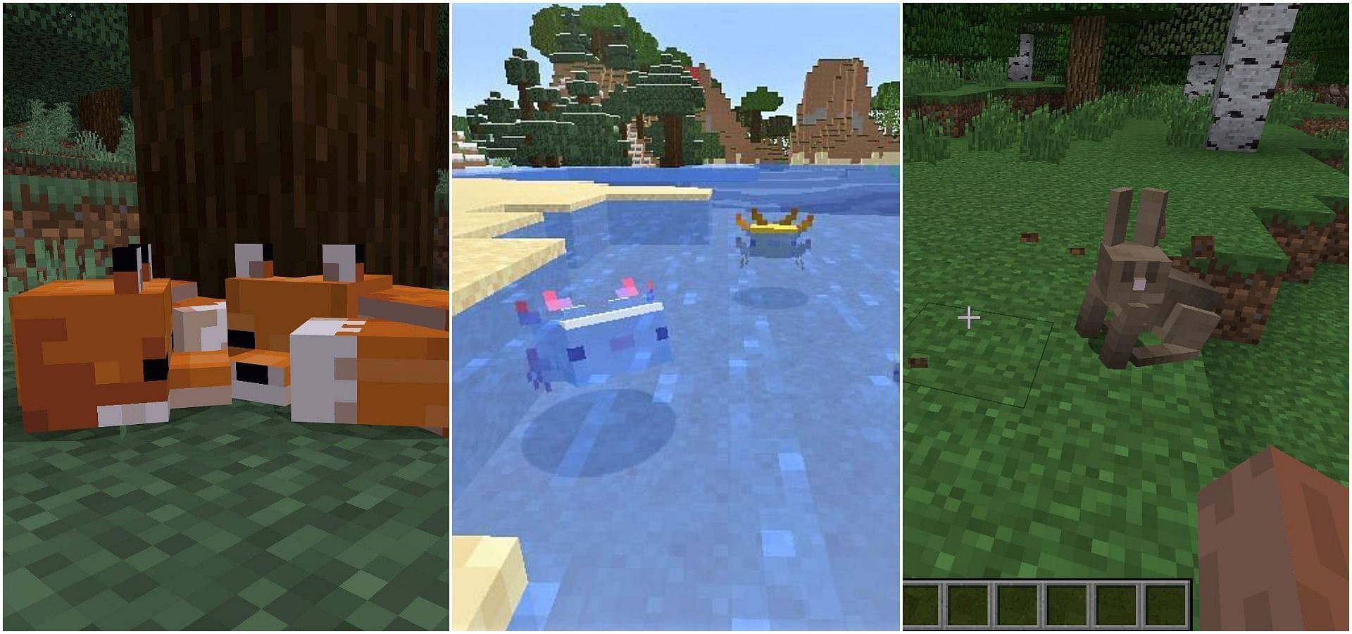Minecraft mobs which cannot be tamed (Image via Minecraft)
