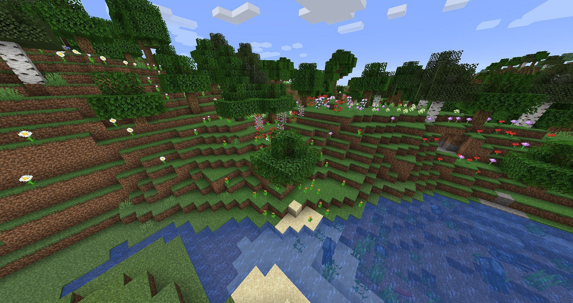 Flower Forest (Image via Minecraft Wiki)