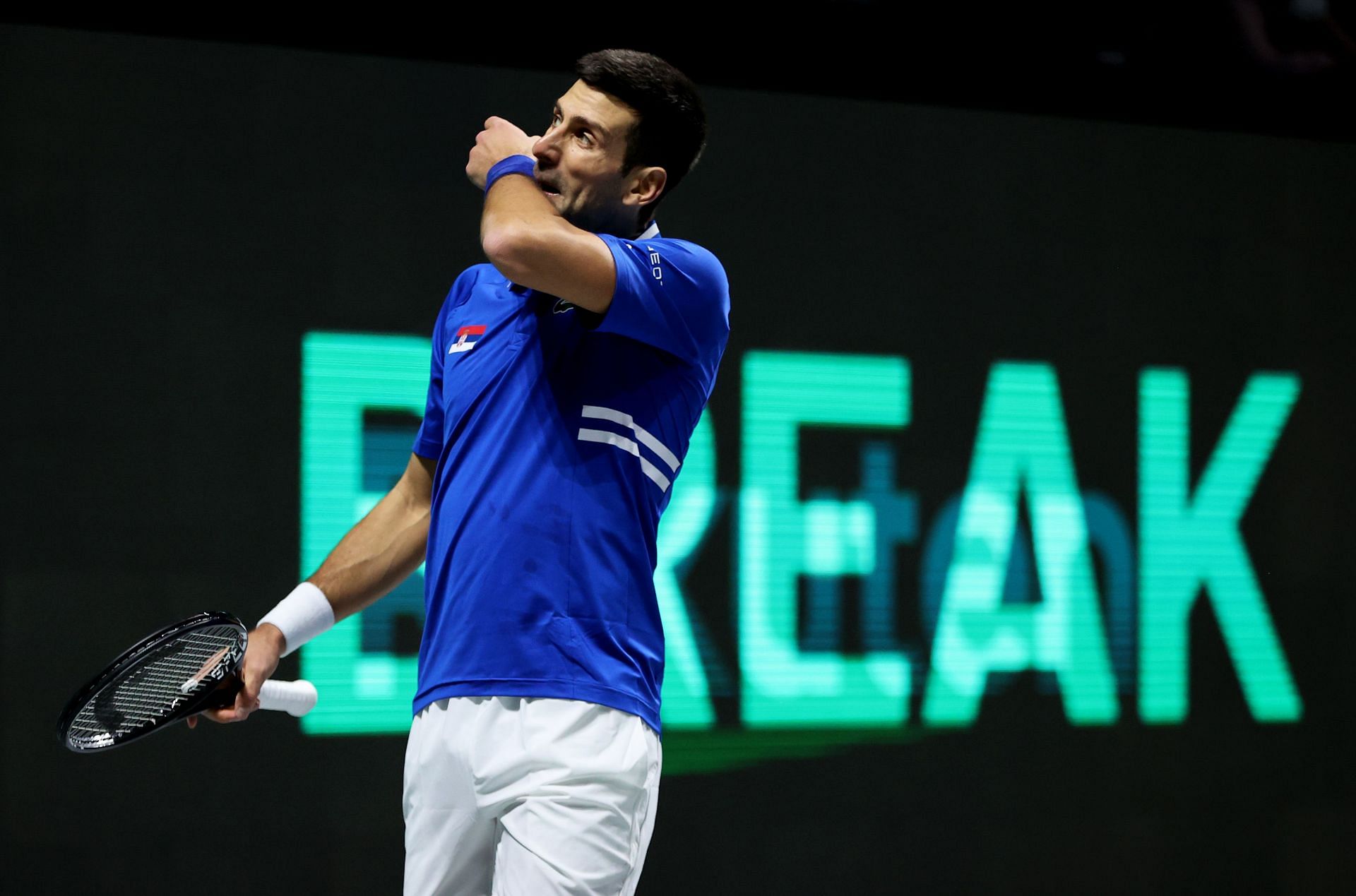 Novak Djokovic during the Davis Cup Finals 2021