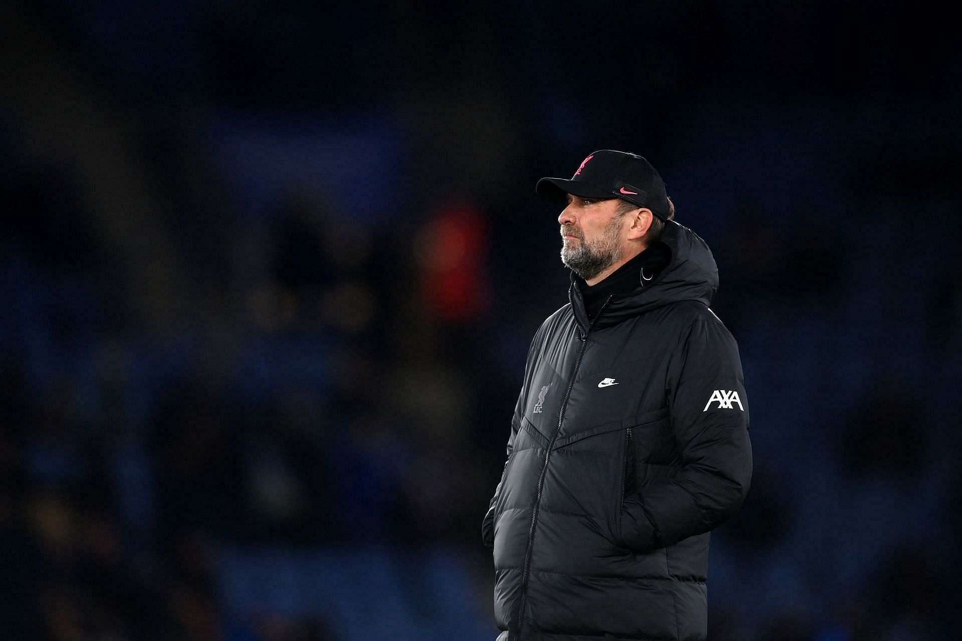 Reds manager Jurgen Klopp looks on during a game.