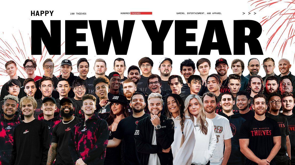 100 Thieves is wishing everyone a very happy new year (Image via 100 Thieves)