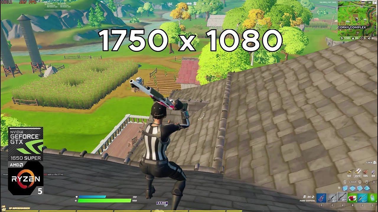 Find out the best stretched resolution for playing Fortnite Chapter 3 (Image via YouTube / Plafical)