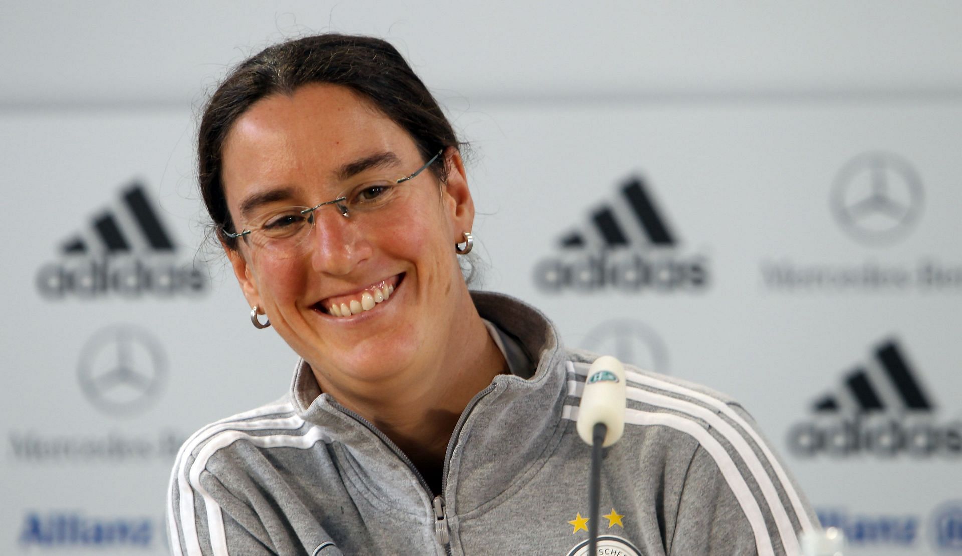 Brigit during a press conference at the FIFA Women&#039;s World Cup 2011