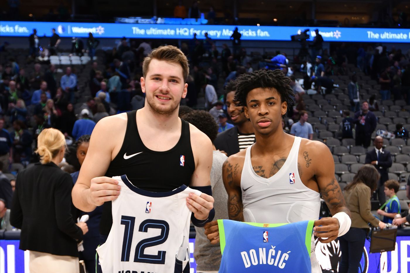 A marquee matchup between Ja Morant and Luka Doncic awaits the NBA when the host Memphis Grizzlies square off against the Dallas Mavericks tonight. [Photo: Mavs Moneyball]