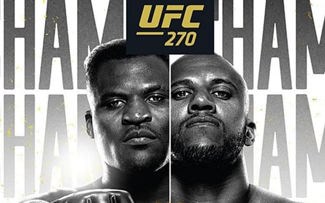 What is the start time of the Francis Ngannou fight?