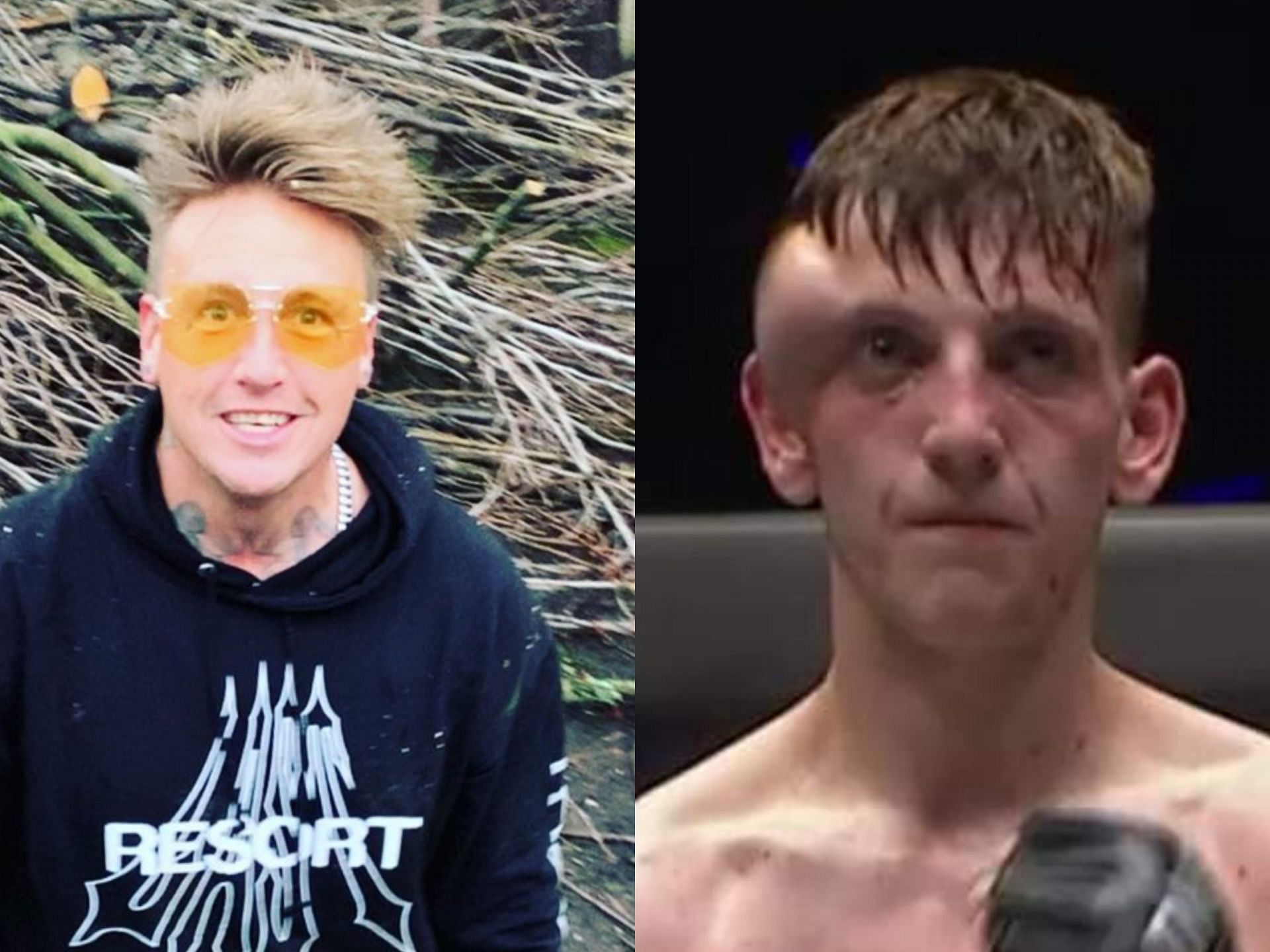 Jacoby Shaddix (left) was stunned by George Mann&#039;s (right) hematoma.