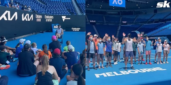 Watch: Rafael Nadal attends kids event organized by Tennis Australia
