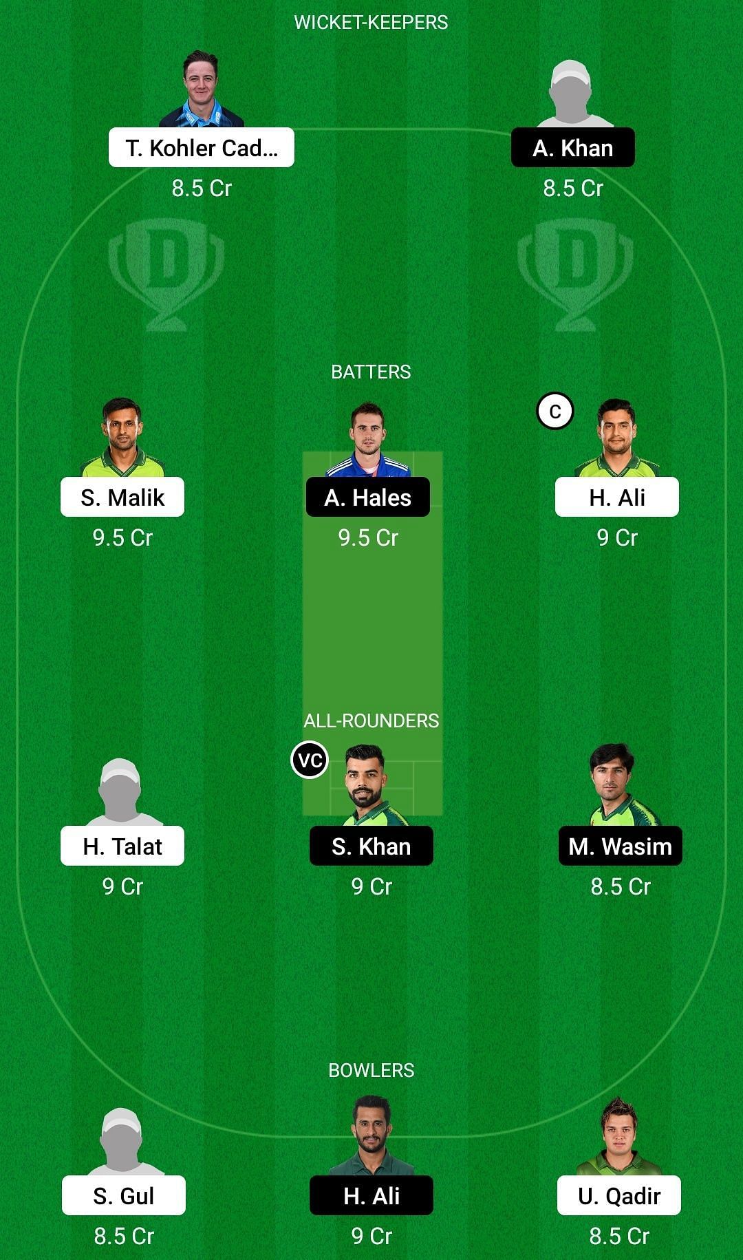 Dream11 Team for Peshawar Zalmi vs Islamabad United - Pakistan Super League 2022.