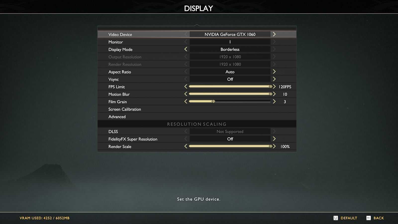 The settings (Image by PlayStation)