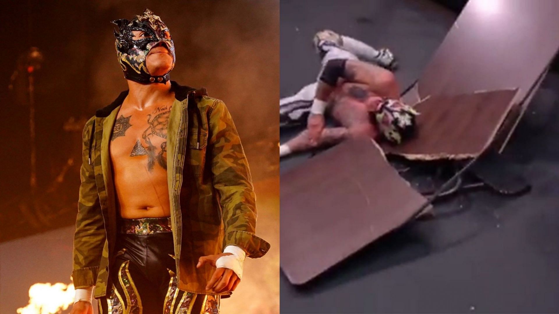 Rey Fenix took a nasty fall on AEW Dynamite last night!