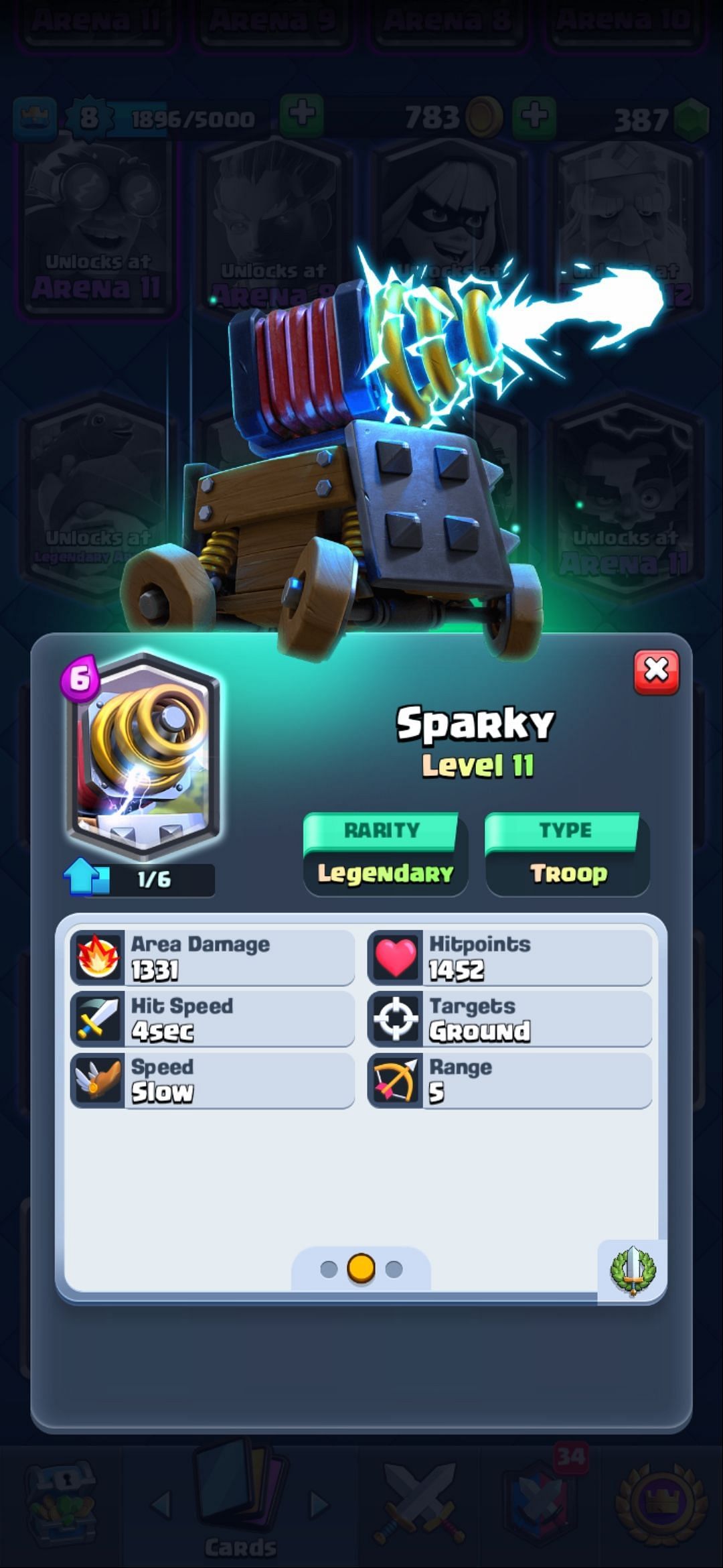 The Sparky card (Image via Sportskeeda)