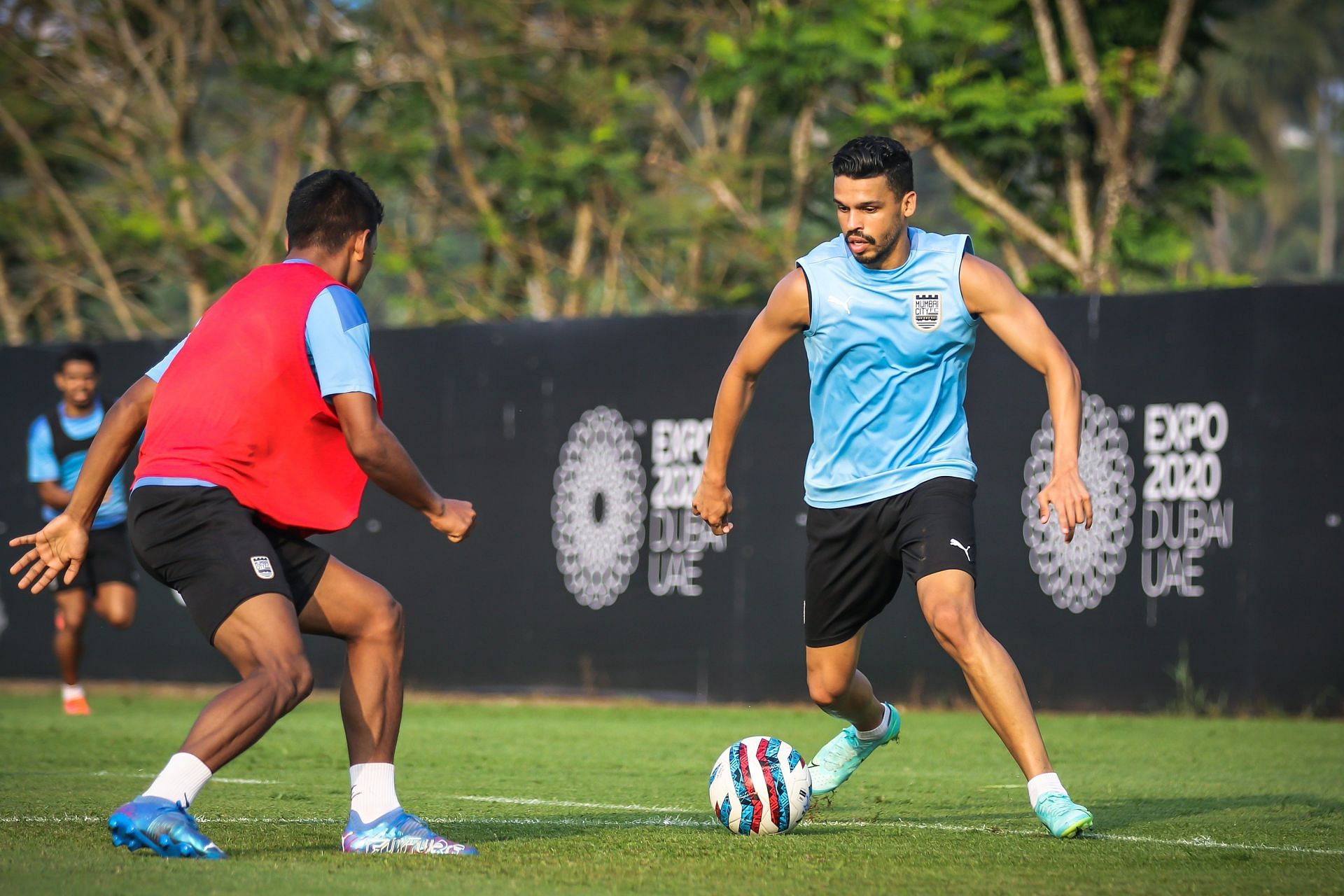 Mumbai City FC players training ahead of Odisha FC clash. (Image Courtesy: Twitter/MumbaiCityFC)