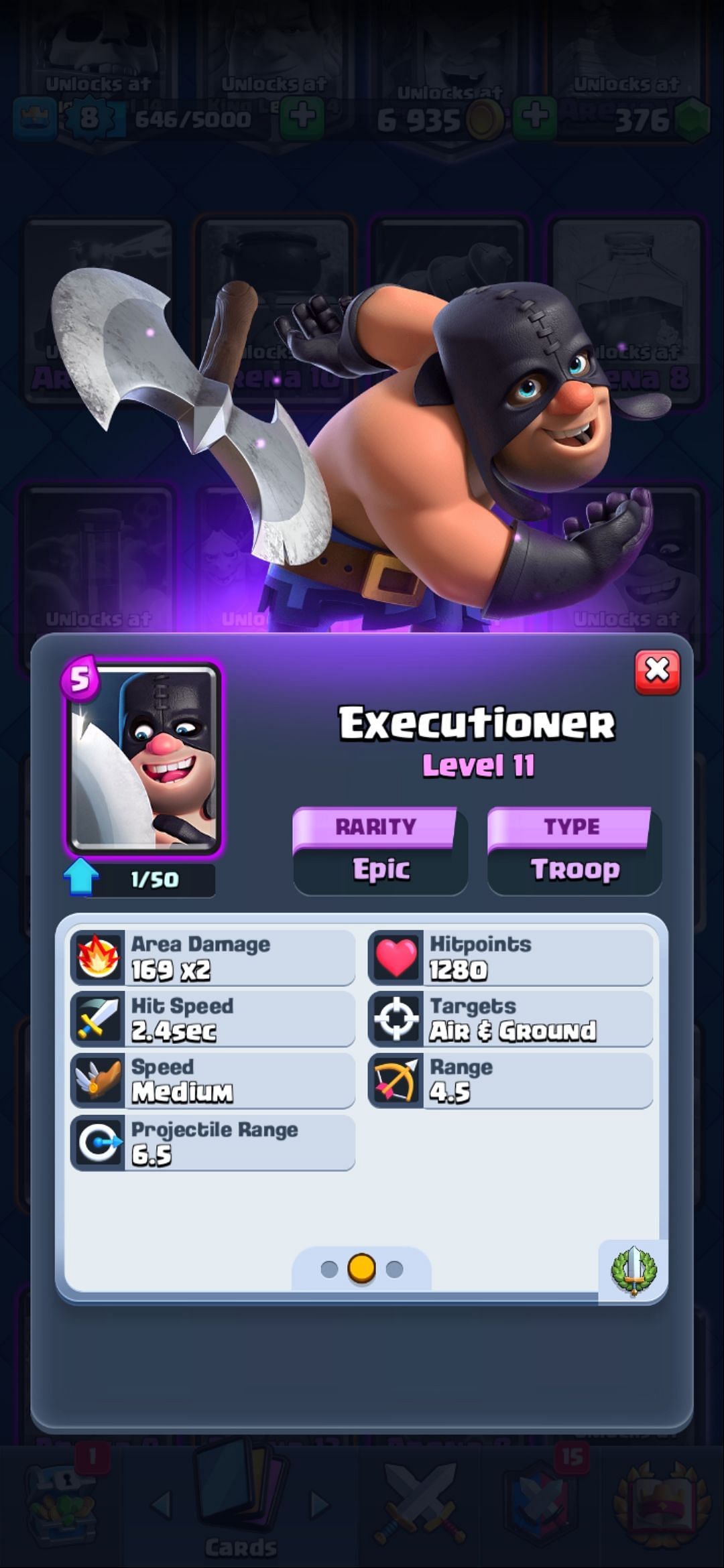 The Executioner card (Image via Clash of Clans)