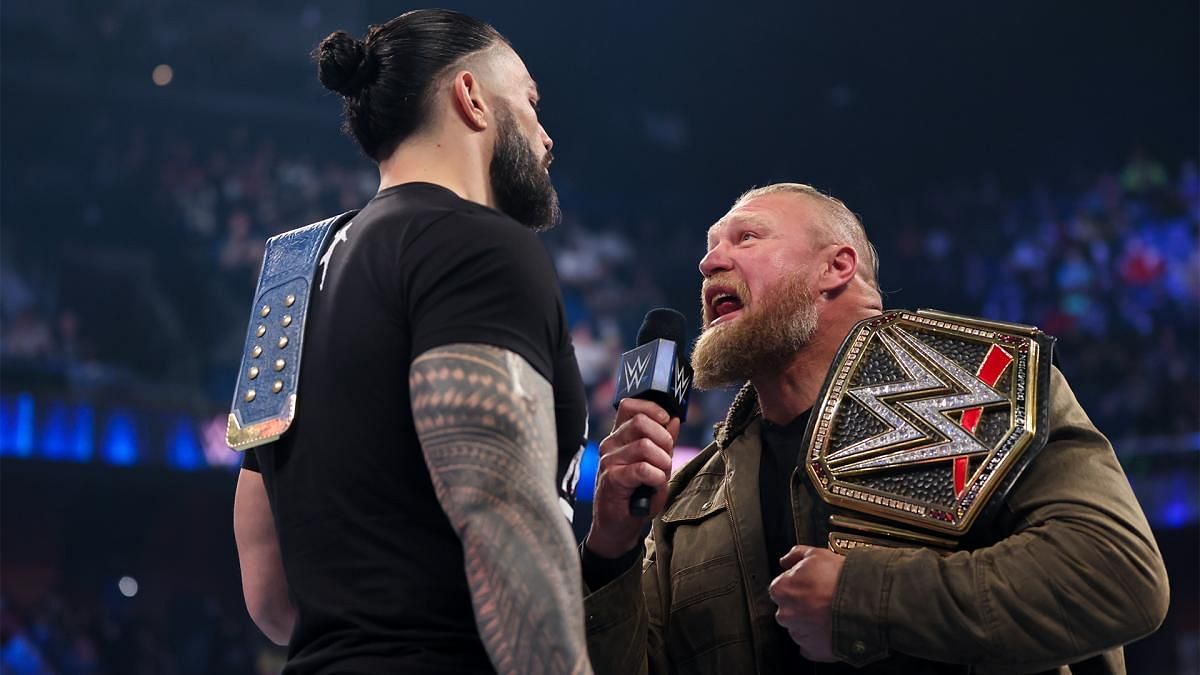 Reigns (Left) and Lesnar (Right)