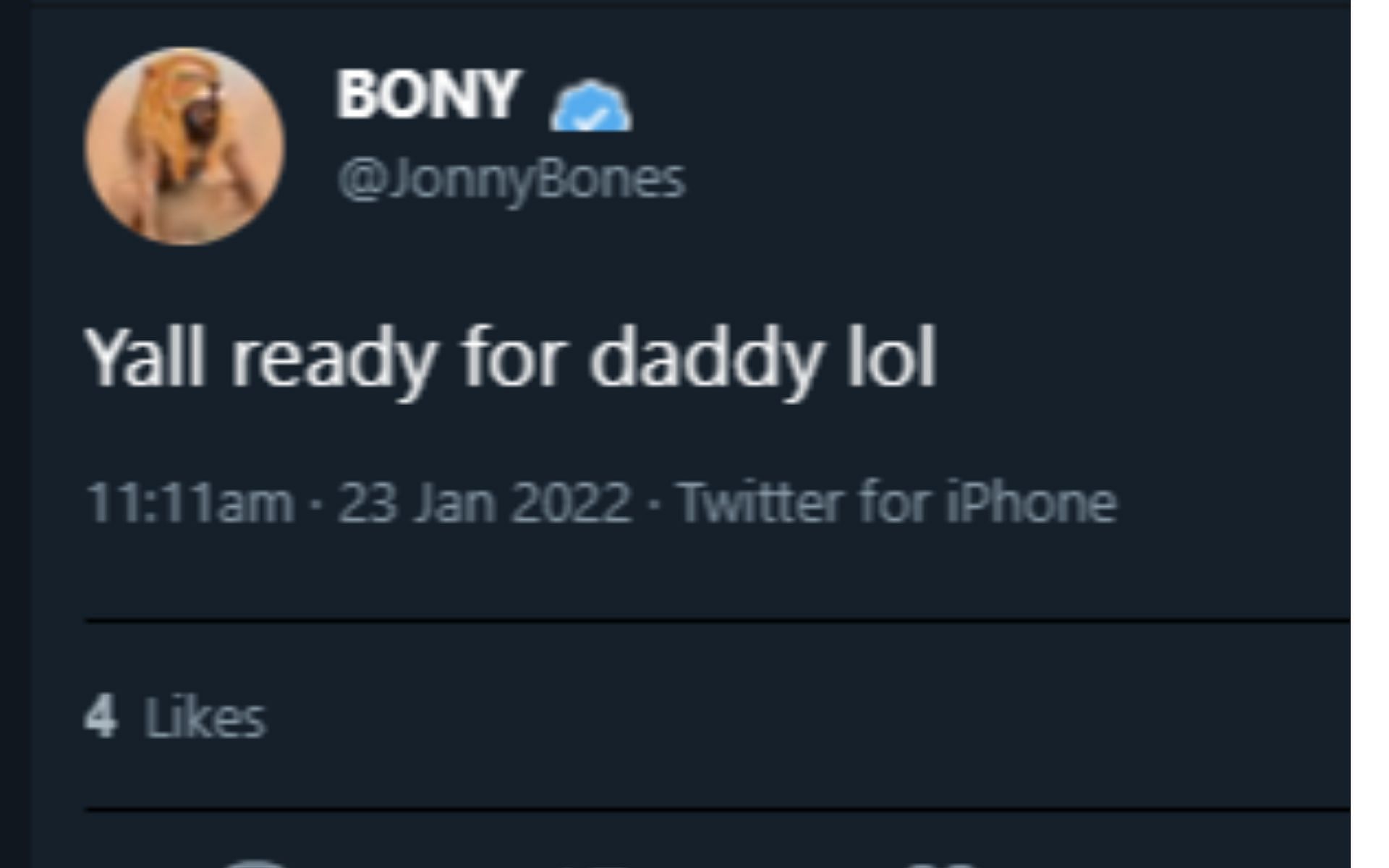 Jones&#039; deleted tweet during the main event of UFC 270