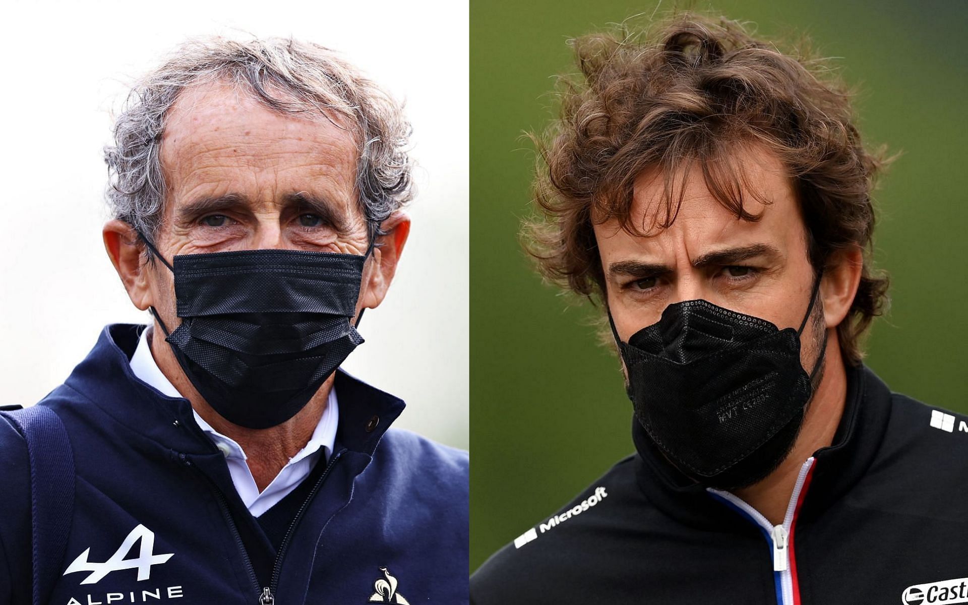 Alain Prost (left) believes Fernando Alonso (right) is the best driver on the current F1 grid