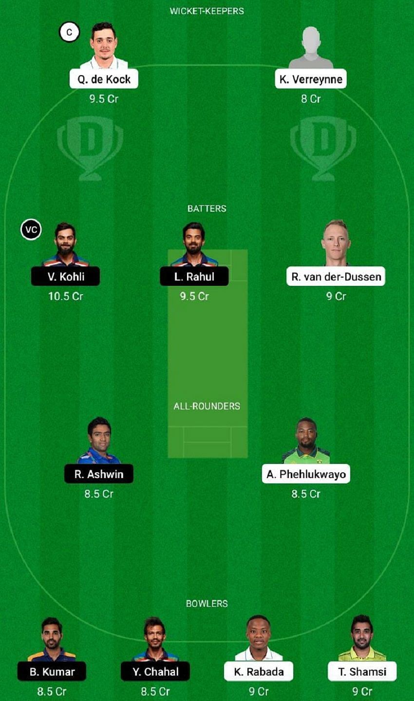 SA vs IND Dream11 Fantasy Tip #1