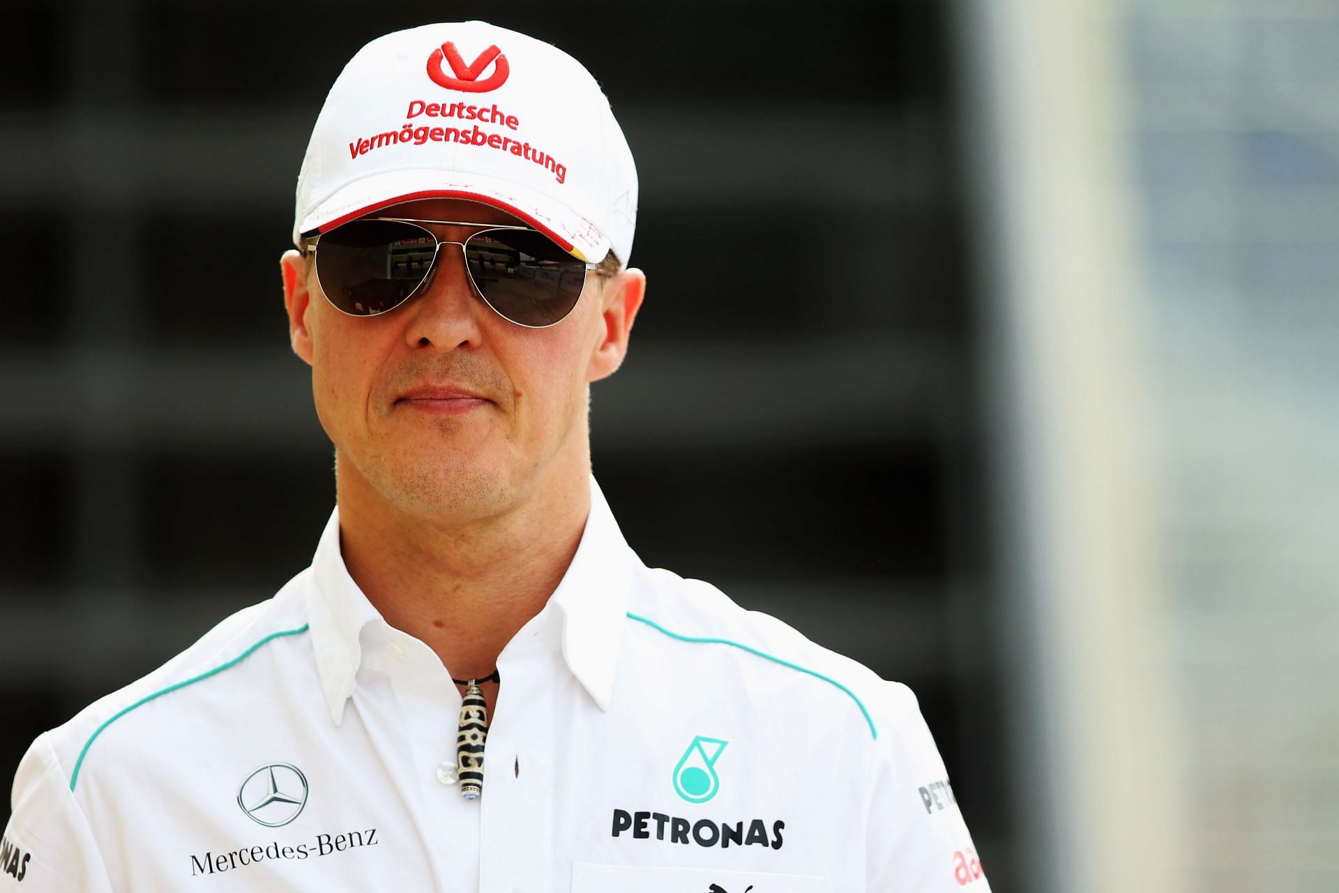 Michael Schumacher ahead of his final F1 race in 2012 (Photo by Mark Thompson/Getty Images)