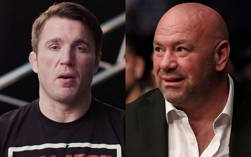 Chael Sonnen (left) and Dana White (right) [Left photo via Bellator on YouTube.com]